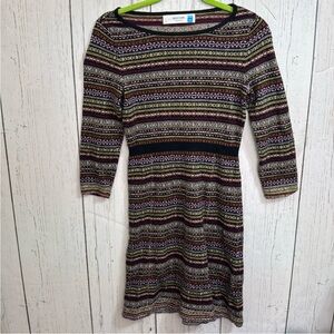 Anthropologie Sparrow Multicolor Striped Long Sleeve Dress
